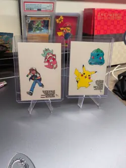 2x Sticker Error Pokemon TOPPS 2000 the movie - LP NM - Image 1