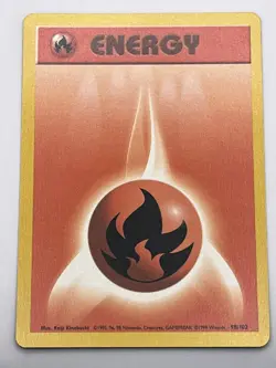Pokemon TCG Fire Energy Base Set 98/102 Regular WOTC Near Mint Condition - Image 1