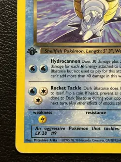 Pokemon TCG Dark Blastoise 20/82 Rare Non-Holo Card 1st Edition HP - Image 4