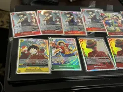 One Piece Monkey D. Luffy Super Rare Card Lot English NM - Image 1