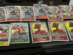 One Piece Monkey D. Luffy Super Rare Card Lot English NM - Image 2