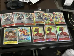 One Piece Monkey D. Luffy Super Rare Card Lot English NM - Image 4