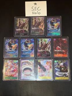 One Piece Japanese Card Lot Of 394 Holo Cards See Pics & Description - Image 1