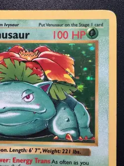 Shadowless Venusaur 15/102 Base Set WoTC Pokemon Card Holo Foil Rare HP - Image 4