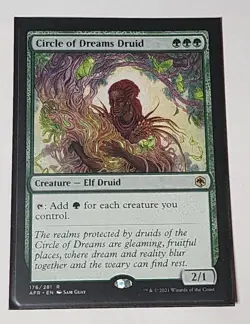 MTG Circle of Dreams Druid - Adventures in the Forgotten Realms Card Near Mint - Image 1