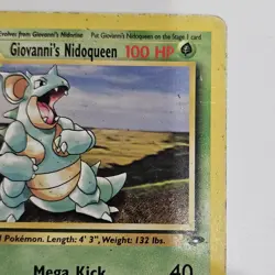 Pokemon TCG Giovanni's Nidoqueen Gym Challenge, Card 23/132, Unlimited Rare 1999 - Image 3
