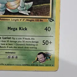 Pokemon TCG Giovanni's Nidoqueen Gym Challenge, Card 23/132, Unlimited Rare 1999 - Image 4