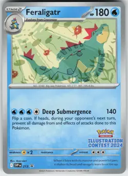 Feraligatr Illustration Contest 2024 Promo SV: Scarlet & Violet Cards 213 NM - Image 1