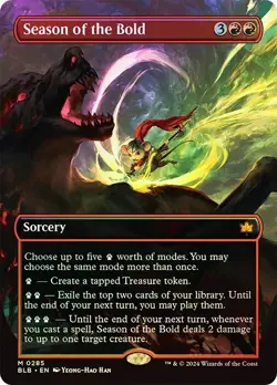 Season of the Bold BLB 0285 Mythic Extended Art Borderless Foil Bloomburrow MTG - Image 1