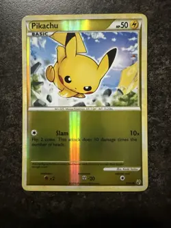 2010 Pokemon Common Undaunted Pikachu 61/90 Reverse Holo - Image 1