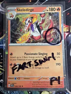 FART SWIRL Skeledirge 038/198 Cosmos Holo Promo Scarlet Violet Pokemon Rare F4 - Image 1
