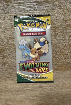 Pokemon TCG Sword & Shield Evolving Skies Fun Booster Pack - Image 1