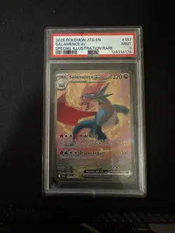 Pokemon TCG Salamence EX 187/159 SIR Journey Together PSA 9 - Image 1