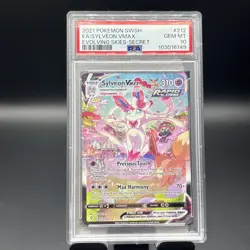 Pokemon TCG Sylveon Vmax SWSH07: Evolving Skies 212/203 Secret Rare PSA 10 - Image 1