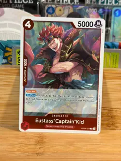 EUSTASS"CAPTAIN"KID OP14-014 The Azure Sea's Seven Rare Holo One Piece TCG NM - Image 1