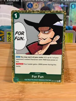 FOR FUN OP14-037 The Azure Sea's Seven Rare Holo One Piece TCG Near Mint - Image 1
