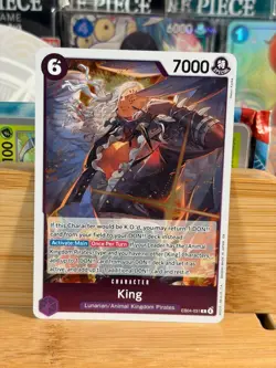 KING EB04-031 The Azure Sea's Seven Rare Holo One Piece TCG Near Mint - Image 1