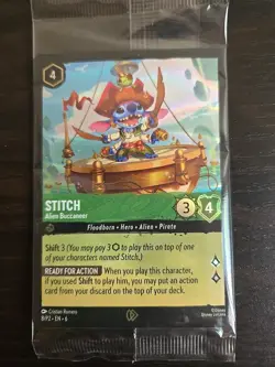 Stitch Alien Buccaneer Disney Lorcana FOIL Promo Sealed Azurite Sea Collectors - Image 1