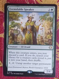 Formidable Speaker Lorwyn Eclipsed Magic The Gathering MTG Rare Card Elf Druid - Image 1