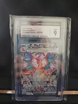 Pokemon 2023 Obsidian Flames Charizard EX Sir CGC 9 Mint Card 223/197 - Image 1