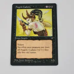 MTG Fallen Angel Italian NM Legends Rare Magic the Gathering Card Black Creature - Image 1
