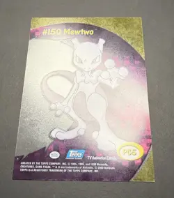 Mewtwo Topps Chrome Pokemon TV Animation Edition Clear Chase Cards #PC5 2000 - Image 2