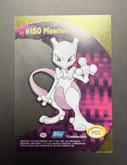 Mewtwo Topps Chrome Pokemon TV Animation Edition Clear Chase Cards #PC5 2000 - Image 3