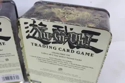 3 Vintage 1996 Yugioh Card Tin Lot w/ Empty Pack Wrappers Deck Zone Blue Eyes - Image 4