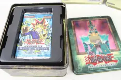 3 Vintage 1996 Yugioh Card Tin Lot w/ Empty Pack Wrappers Deck Zone Blue Eyes - Image 5