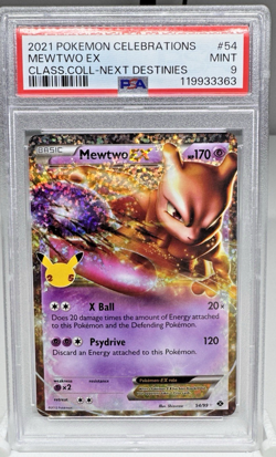 Mewtwo EX PSA 9 - 54/99 Celebrations Classic Collection Pokemon Card 25th - Image 1