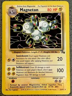 Magneton 26/62 - Fossil - Non Holo Rare - Pokemon Card NM/M Vintage WOTC - Image 1