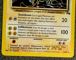 Magneton 26/62 - Fossil - Non Holo Rare - Pokemon Card NM/M Vintage WOTC - Image 4
