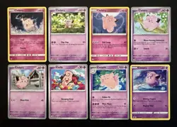 8x Clefairy Clefable Pokemon Card Lot W/ Discontinued Fairy Type Cute Pokemon - Image 1
