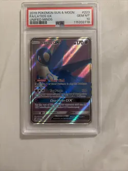 2019 POKEMON SUN & MOON UNIFIED MINDS LATIOS GX #223 PSA 10 GEM MINT #115202698 - Image 1