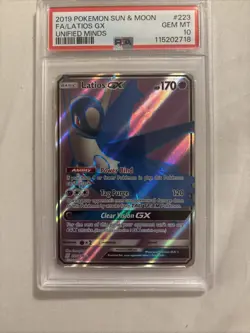 2019 POKEMON SUN & MOON UNIFIED MINDS LATIOS GX #223 PSA 10 GEM MINT #115202698 - Image 2