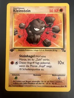 Pokemon TCG - Kleinstein 47/62 Fossil Set - 1. Edition - Near Mint - Image 1