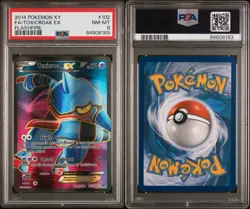 2014 POKEMON XY FLASHFIREFULL ART/ TOXICROAK EX 102 PSA 8 - Image 2