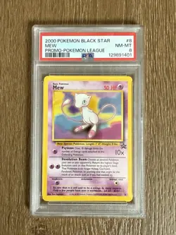 2000 Pokemon MEW BLACK STAR PROMO 8 Pokemon League PSA 8 Near Mint MINT WOTC - Image 1