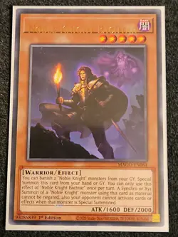 Yu-Gi-Oh! TCG Noble Knight Eachtar Maximum Gold MAGO-EN084 1st Edition Misprint - Image 1