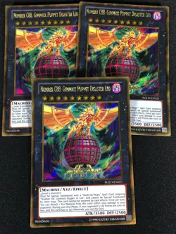 Yugioh Number C88 Gimmick Puppet Disaster Leo PGLD-EN021 Gold x3 (NM) - Image 1