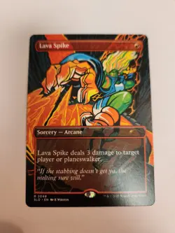 MTG Borderless Lava Spike Secret Lair: EVERYTHING IS ON FIRE!! Near Mint NM - Image 1