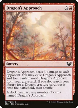 Dragon's Approach NM MTG Strixhaven: School of Mages [STX] Red Common Regular - Image 1