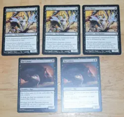 MTG 5x Black Rats Creature Gnat Miser & Rat Colony - Image 1