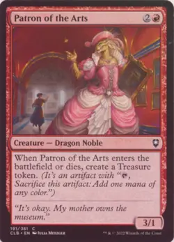 MtG Patron of the Arts 191/361 Cmnd Legnds: Battle for Baulders Gate Common Foil - Image 1