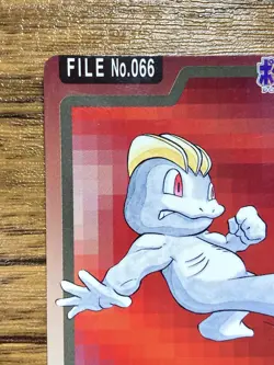 Pokemon Carddass Card Machop File No.66 Bandai Pocket Monsters 1997 Japan - Image 3