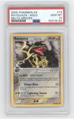 2005 POKEMON EX DELTA SPECIES RAYQUAZA HOLO PSA 10 Q1887 - Image 1