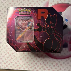 Pokemon TCG Team Rocket Mewtwo Ex Tin New Sealed - Image 1