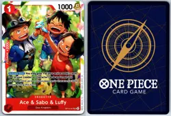 One Piece - Carrying On His Will - Ace & Sabo &Luffy - OP13-007 Super Rare Eng - Image 1