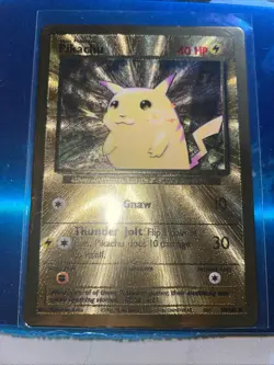 Pokemon Pikachu TCG Gold Metal Card Celebrations 58/102 English UPC Promo - Image 1