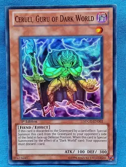 YuGiOh Cards - Ceruli, Guru of Dark World - SDGU-EN003 - Near Mint! - Image 1